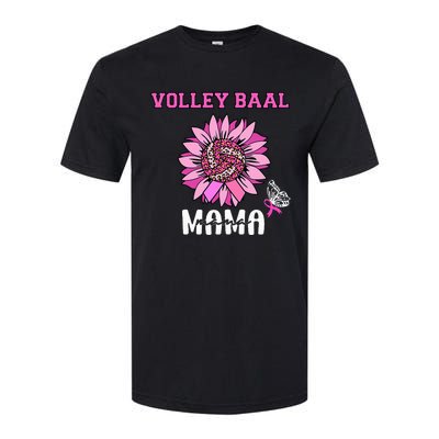 Volleyball Mom Pink Ribbon Breast Cancer Awareness Fighters Softstyle® CVC T-Shirt