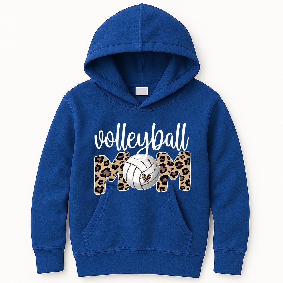 Volleyball Mom Proud Mother Of A Volleyball Player Mom Funny Gift Kids Hoodie