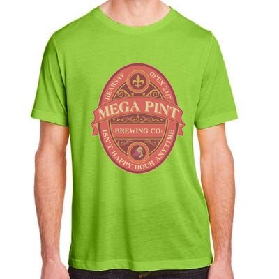 Vintage Mega Pint Hearsay Open 24 7 Brewing Co Alcohol Label Adult ChromaSoft Performance T-Shirt