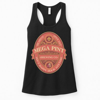 Vintage Mega Pint Hearsay Open 24 7 Brewing Co Alcohol Label Womens Tank Top