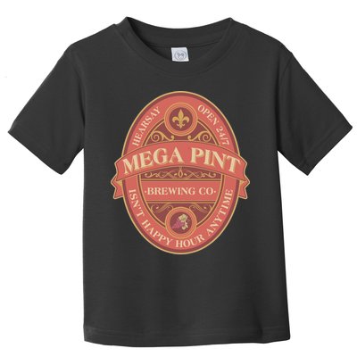 Vintage Mega Pint Hearsay Open 24 7 Brewing Co Alcohol Label Toddler T-Shirt