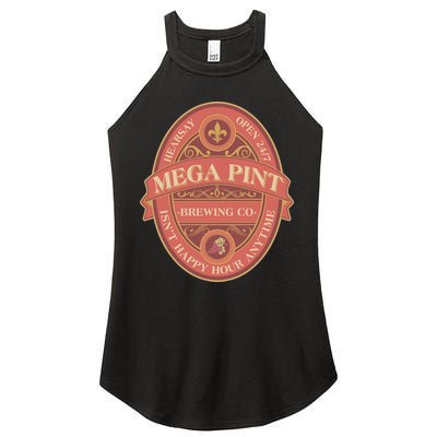 Vintage Mega Pint Hearsay Open 24 7 Brewing Co Alcohol Label Women's Perfect Tri Rocker Tank