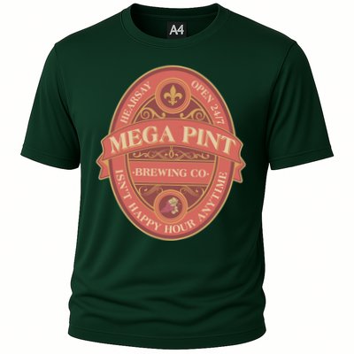 Vintage Mega Pint Hearsay Open 24 7 Brewing Co Alcohol Label Performance Shirt