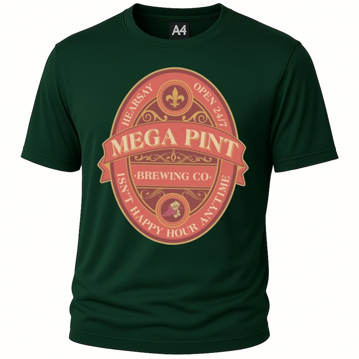 Vintage Mega Pint Hearsay Open 24 7 Brewing Co Alcohol Label Performance Shirt