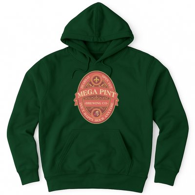 Vintage Mega Pint Hearsay Open 24 7 Brewing Co Alcohol Label Hoodie