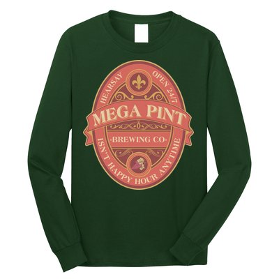 Vintage Mega Pint Hearsay Open 24 7 Brewing Co Alcohol Label Long Sleeve Shirt
