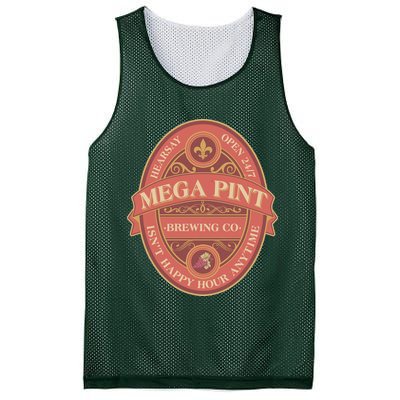 Vintage Mega Pint Hearsay Open 24 7 Brewing Co Alcohol Label Mesh Reversible Basketball Jersey Tank