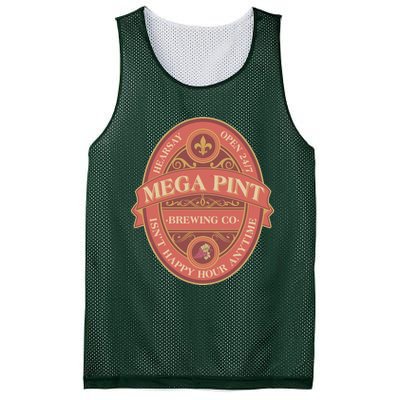 Vintage Mega Pint Hearsay Open 24 7 Brewing Co Alcohol Label Mesh Reversible Basketball Jersey Tank