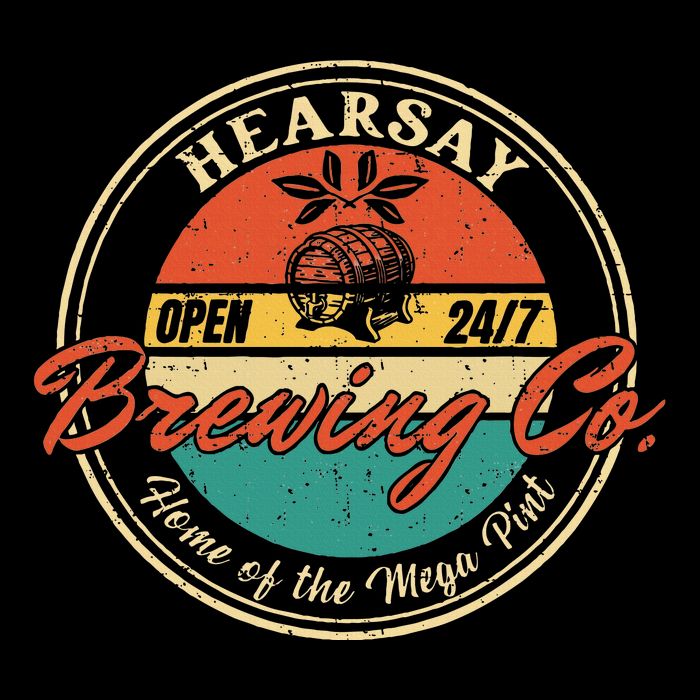 Vintage Mega Pint Brewing Co Happy Hour Anytime Hearsay Hoodie