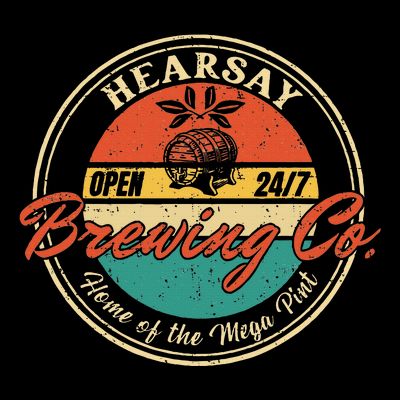 Vintage Mega Pint Brewing Co Happy Hour Anytime Hearsay T-Shirt