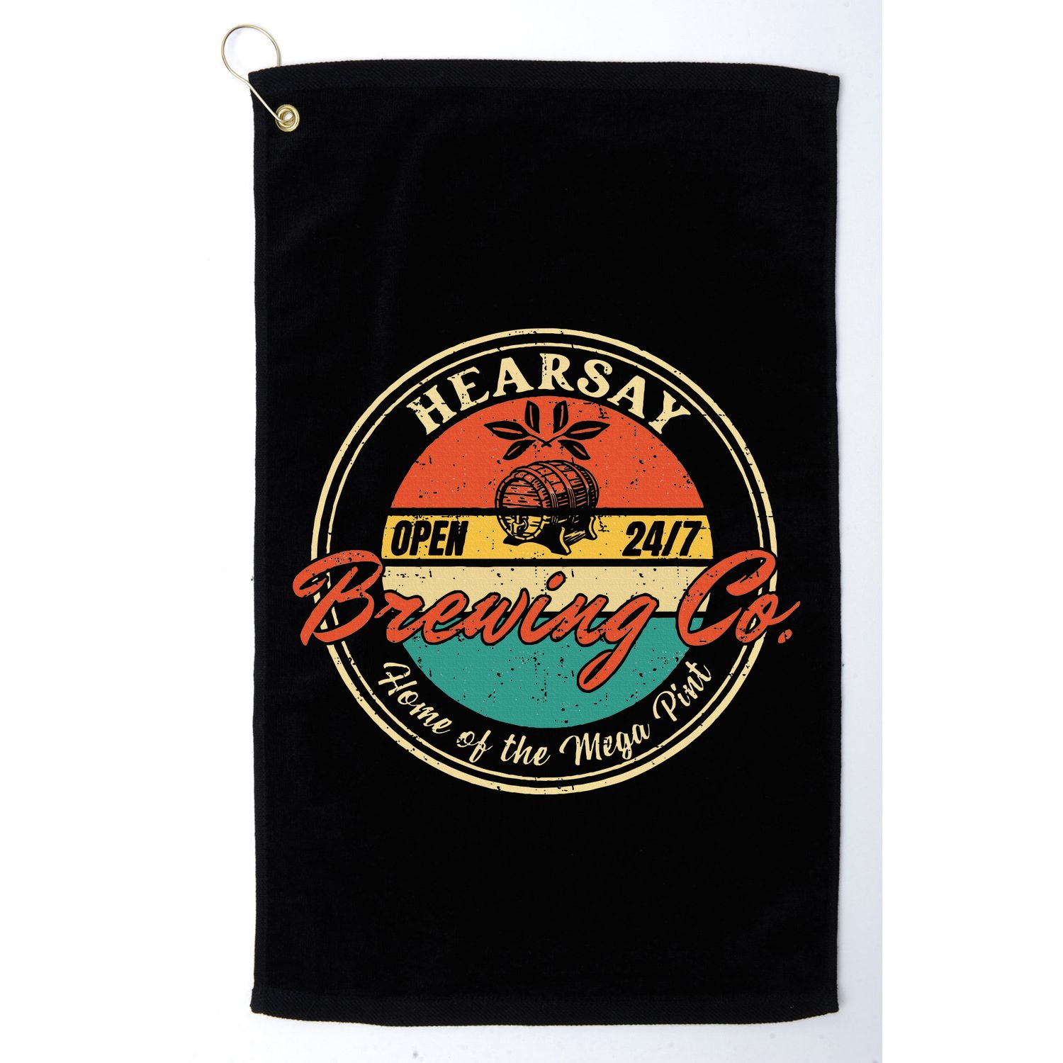 Vintage Mega Pint Brewing Co Happy Hour Anytime Hearsay Golf Towel