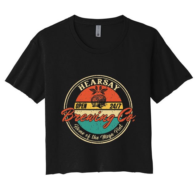 Vintage Mega Pint Brewing Co Happy Hour Anytime Hearsay Crop Top