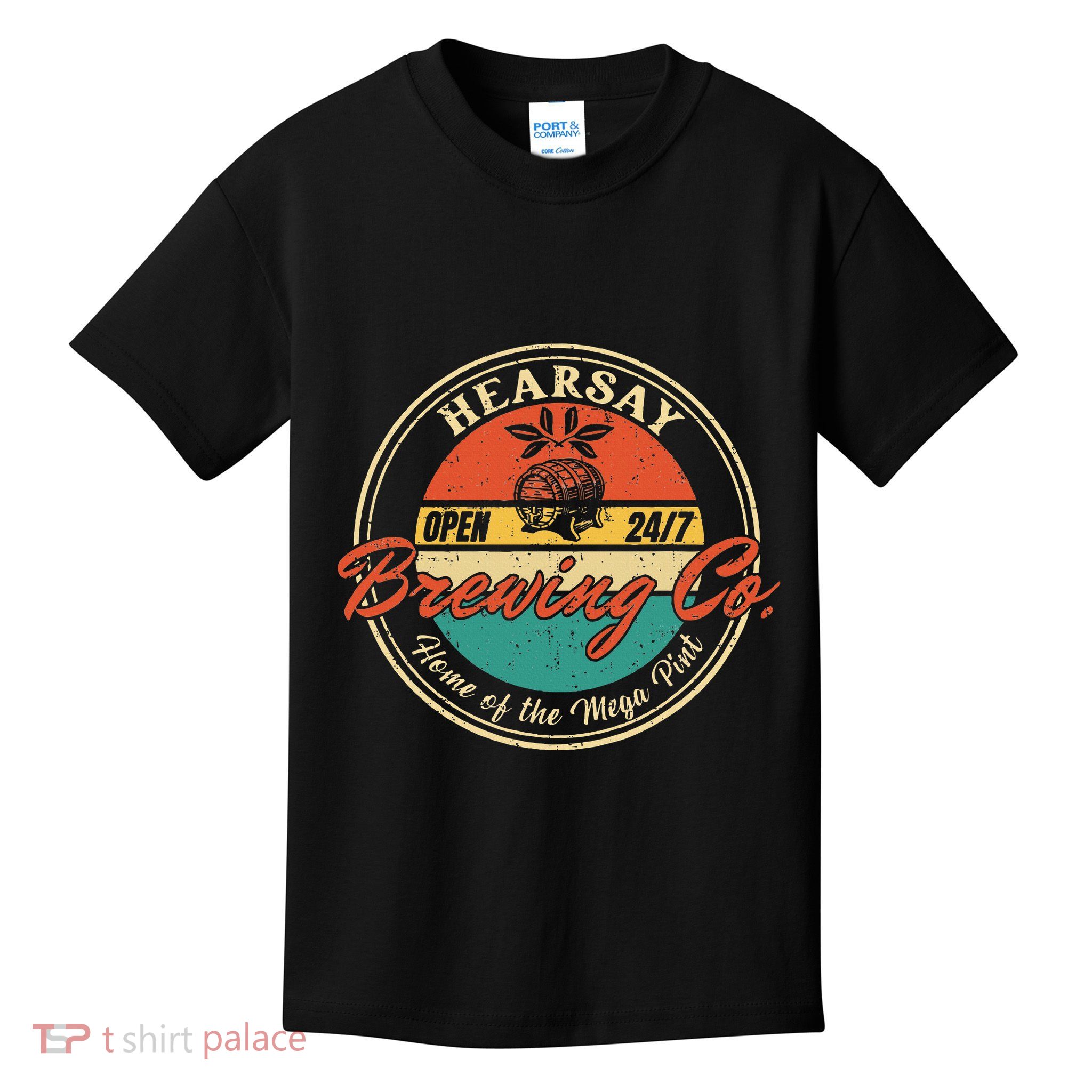 Vintage Mega Pint Brewing Co Happy Hour Anytime Hearsay Kids T-Shirt