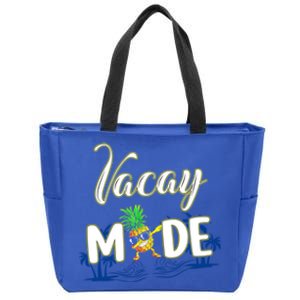 Vacay Mode Pineapple Sunglasses Funny Family Vacation Cute Gift Zip Tote Bag