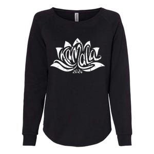 Vote Madam President Harris Kamala 2024 Lotus Flower Womens California Wash Sweatshirt