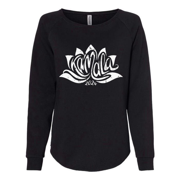 Vote Madam President Harris Kamala 2024 Lotus Flower Womens California Wash Sweatshirt