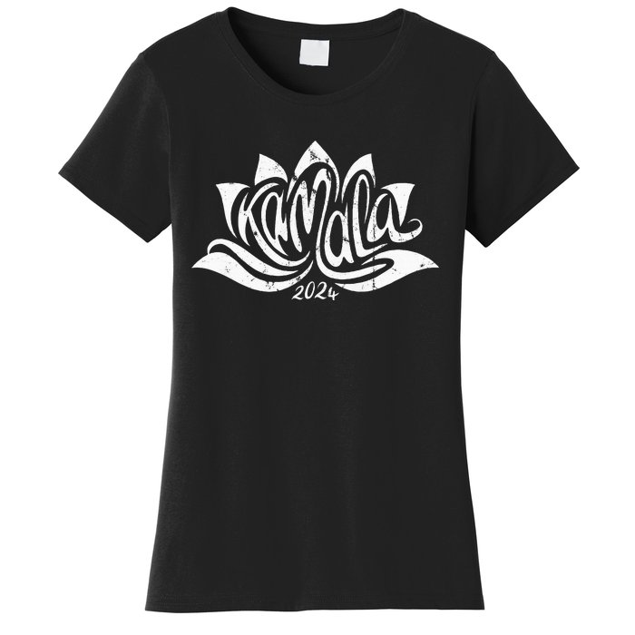 Vote Madam President Harris Kamala 2024 Lotus Flower Women's T-Shirt