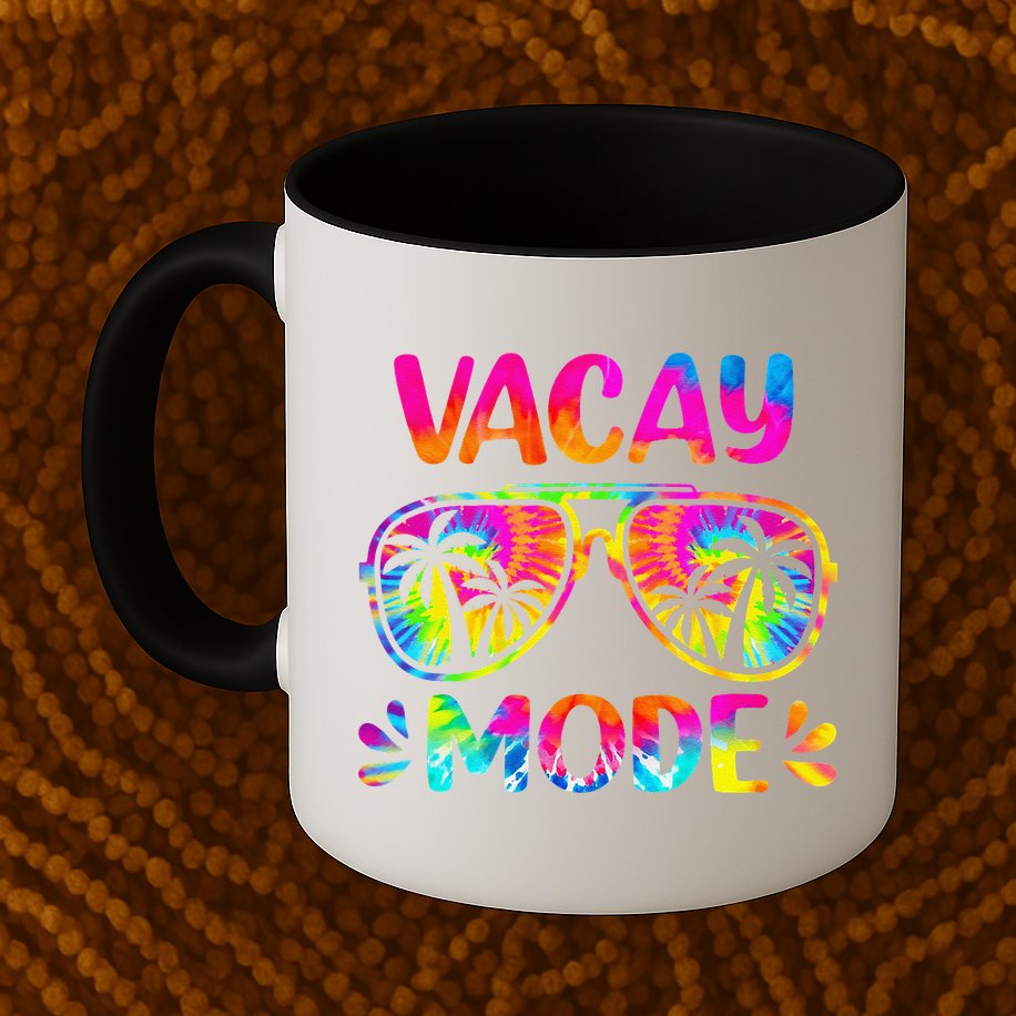 Vacay Mode Palm Tree Beach Vacation Summer Getaway Holiday Mug
