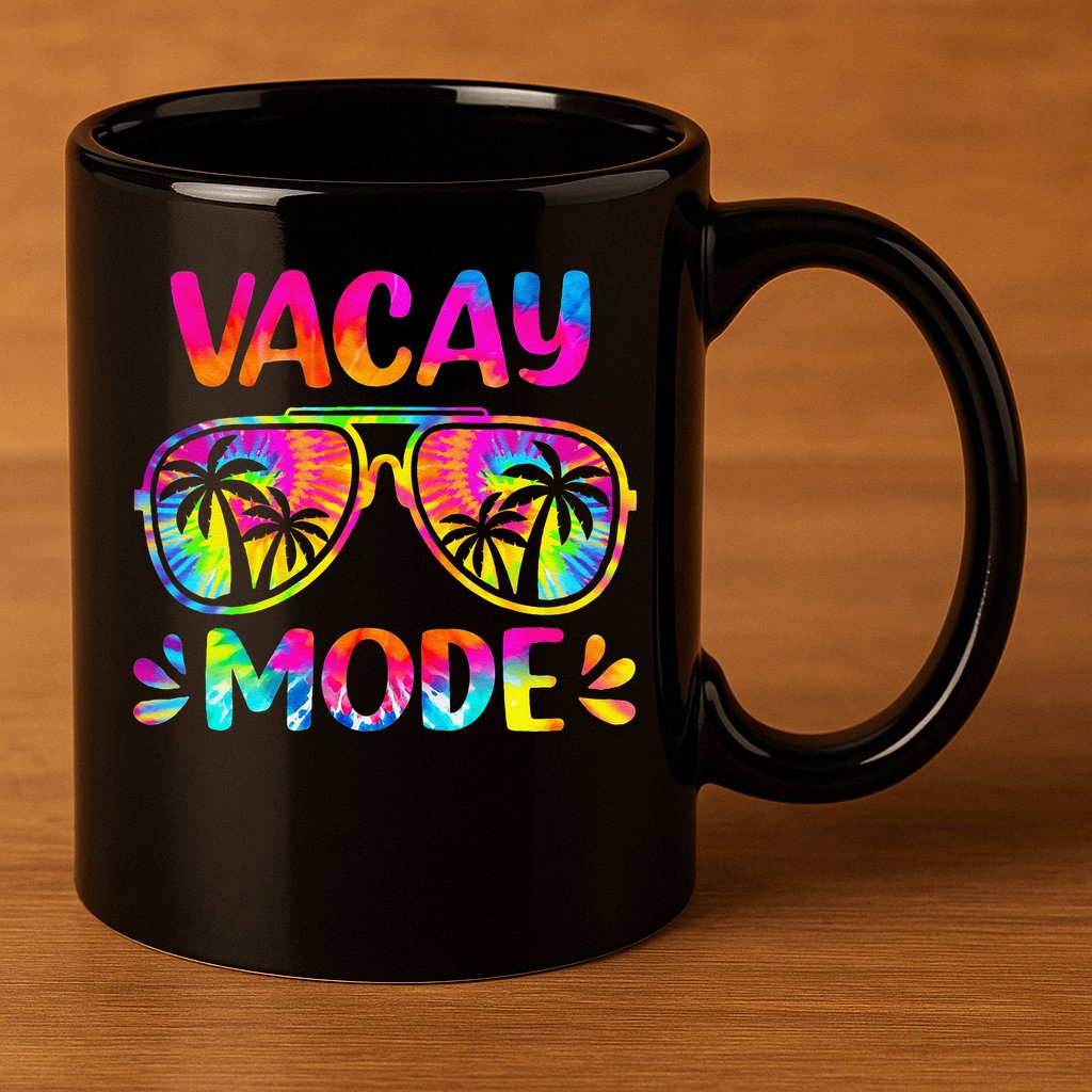 Vacay Mode Palm Tree Beach Vacation Summer Getaway Holiday 11oz C Handle Ceramic Mug