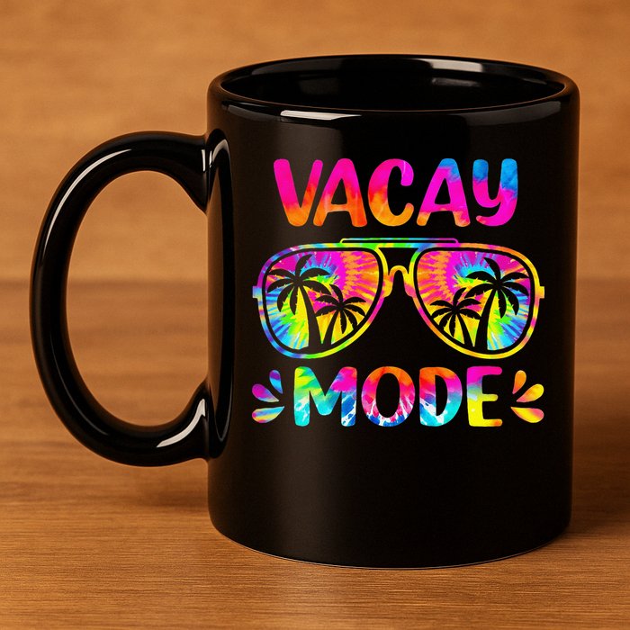 Vacay Mode Palm Tree Beach Vacation Summer Getaway Holiday 11oz C Handle Ceramic Mug