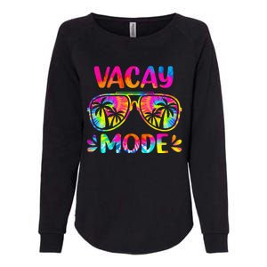 Vacay Mode Palm Tree Beach Vacation Summer Getaway Holiday Womens California Wash Sweatshirt