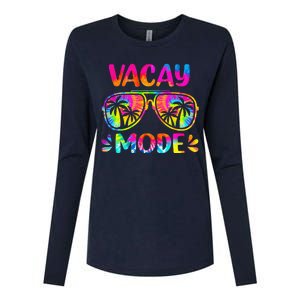 Vacay Mode Palm Tree Beach Vacation Summer Getaway Holiday Womens Cotton Relaxed Long Sleeve T-Shirt