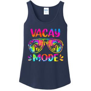 Vacay Mode Palm Tree Beach Vacation Summer Getaway Holiday Ladies Essential Tank