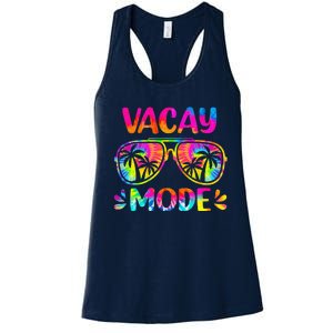 Vacay Mode Palm Tree Beach Vacation Summer Getaway Holiday Women's Racerback Tank