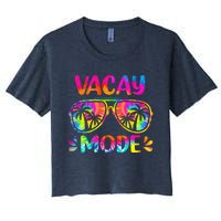 Vacay Mode Palm Tree Beach Vacation Summer Getaway Holiday Women's Crop Top Tee