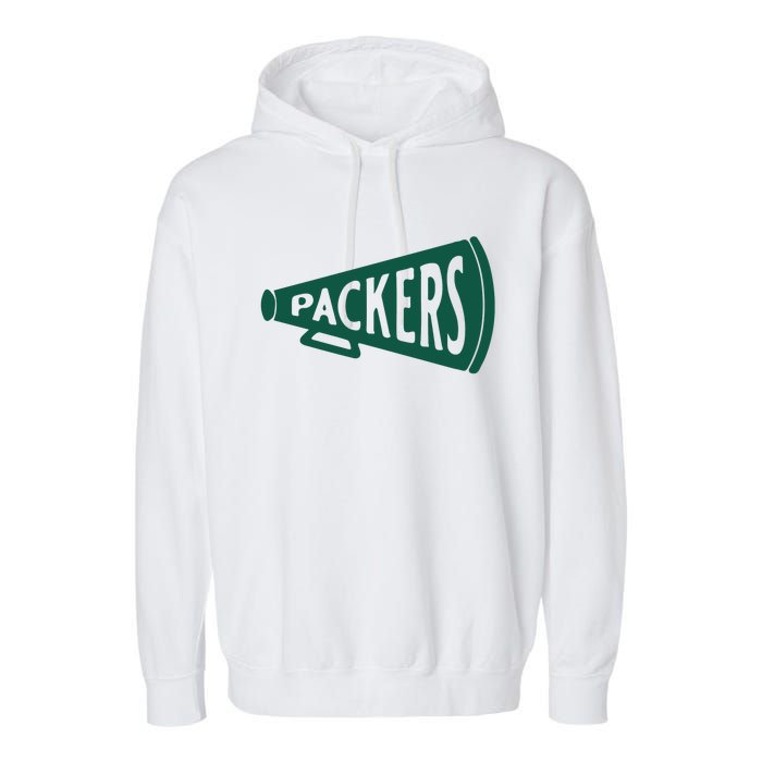 Vintage Megaphone Packers Garment-Dyed Fleece Hoodie