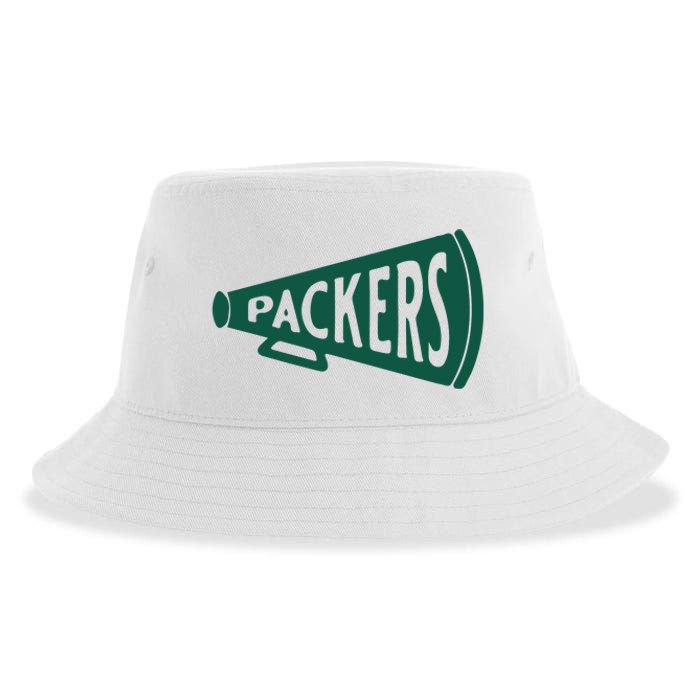 Vintage Megaphone Packers Sustainable Bucket Hat