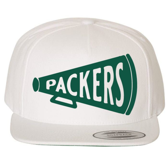 Vintage Megaphone Packers Wool Snapback Cap