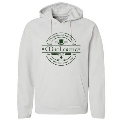 Vintage McclarenS Pub From How I Met Your Mother Performance Fleece Hoodie