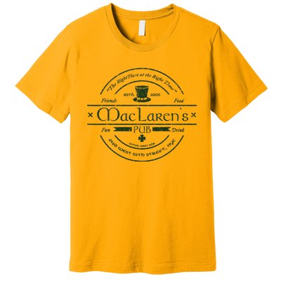 Vintage McclarenS Pub From How I Met Your Mother Premium T-Shirt