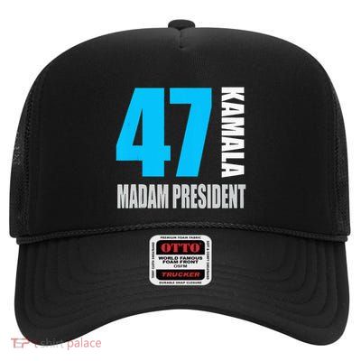 Victory! Madam President Harris 47 Forty Seventh President High Crown Mesh Back Trucker Hat