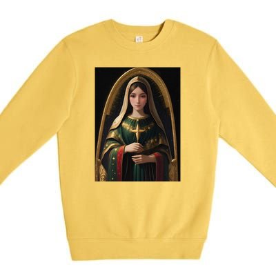 Virgin Mary Roman Catholic Christmas Vintage Premium Crewneck Sweatshirt