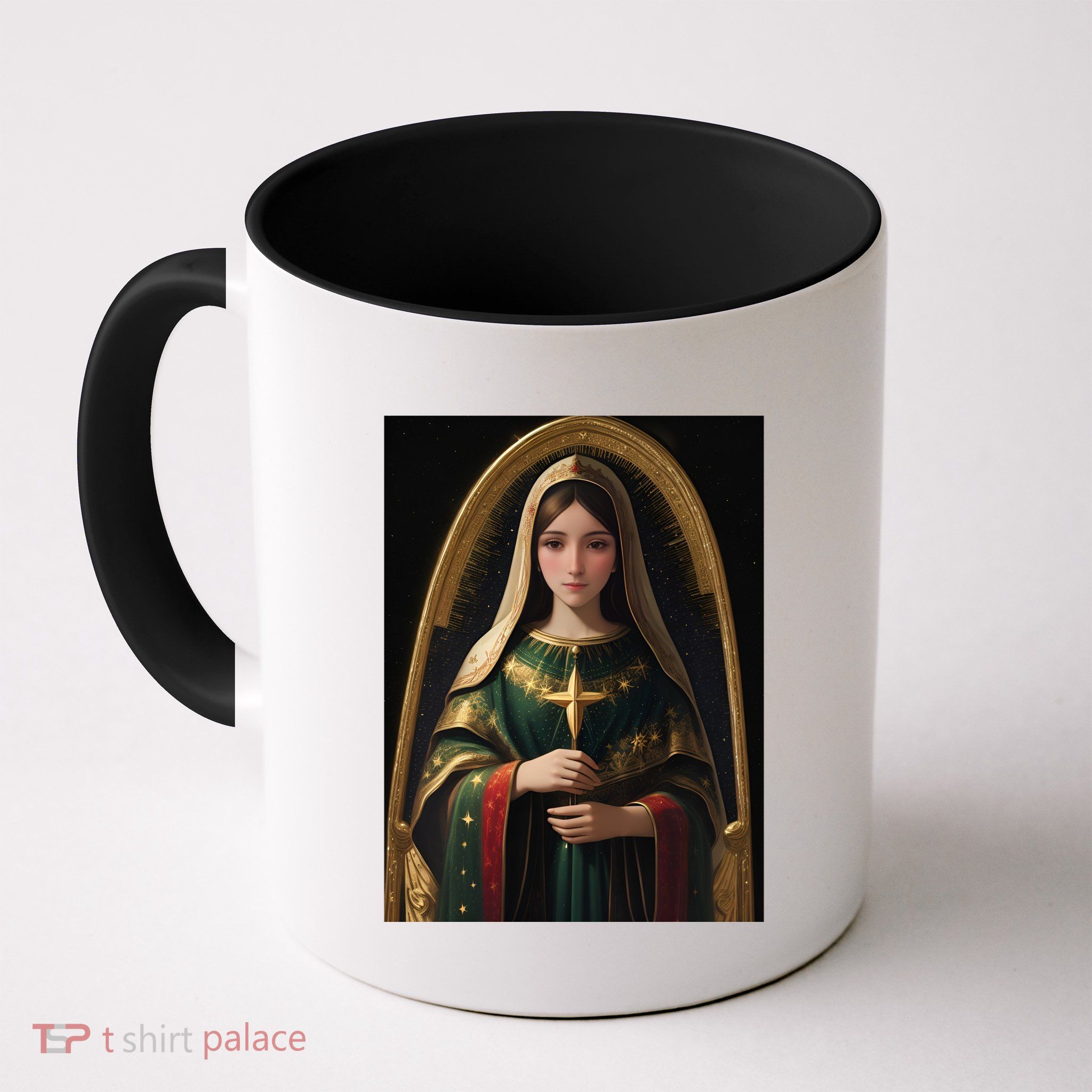 Virgin Mary Roman Catholic Christmas Vintage Mug