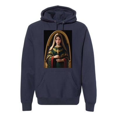 Virgin Mary Roman Catholic Christmas Vintage Premium Hoodie