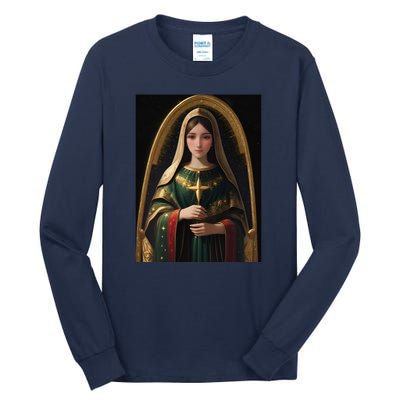 Virgin Mary Roman Catholic Christmas Vintage Tall Long Sleeve T-Shirt