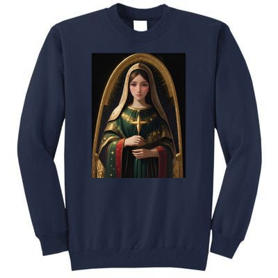 Virgin Mary Roman Catholic Christmas Vintage Tall Sweatshirt