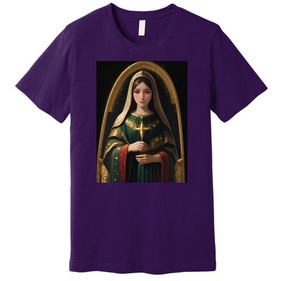 Virgin Mary Roman Catholic Christmas Vintage Premium T-Shirt