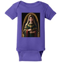 Virgin Mary Roman Catholic Christmas Vintage Baby Bodysuit
