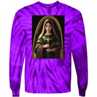 Virgin Mary Roman Catholic Christmas Vintage Tie-Dye Long Sleeve Shirt