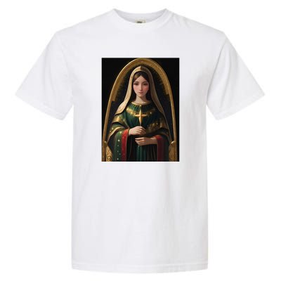 Virgin Mary Roman Catholic Christmas Vintage Garment-Dyed Heavyweight T-Shirt