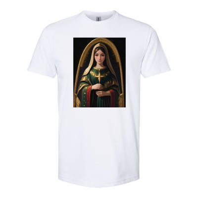 Virgin Mary Roman Catholic Christmas Vintage Softstyle CVC T-Shirt