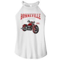 Vintage Motorcycle Racing Bonneville Salt Flats Biker Lover Women's Perfect Tri Rocker Tank