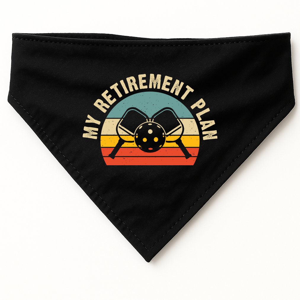 Vintage My Retirement Plan Pickleball Paddles For Team Sport USA-Made Doggie Bandana