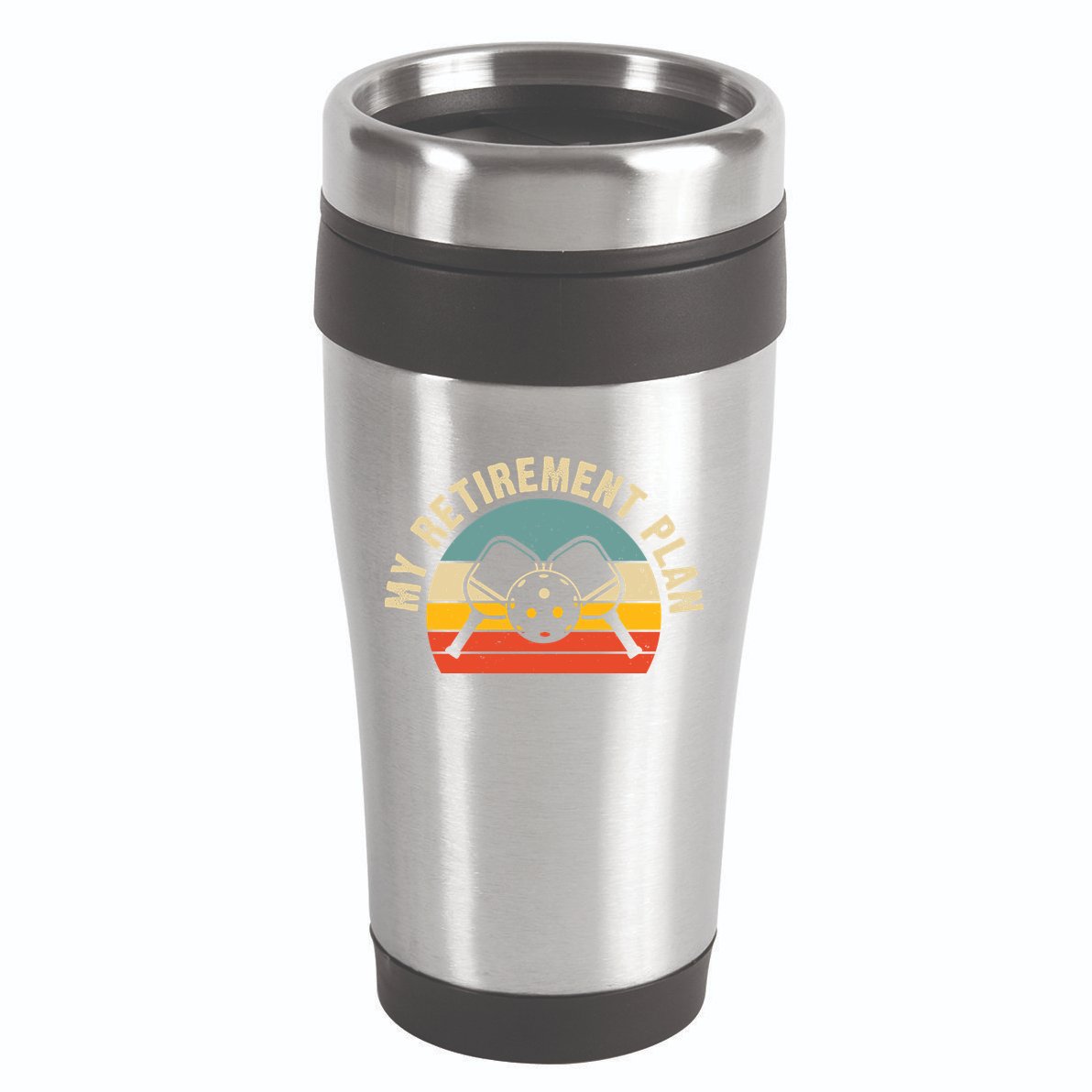 Vintage My Retirement Plan Pickleball Paddles For Team Sport 16oz Travel Tumbler