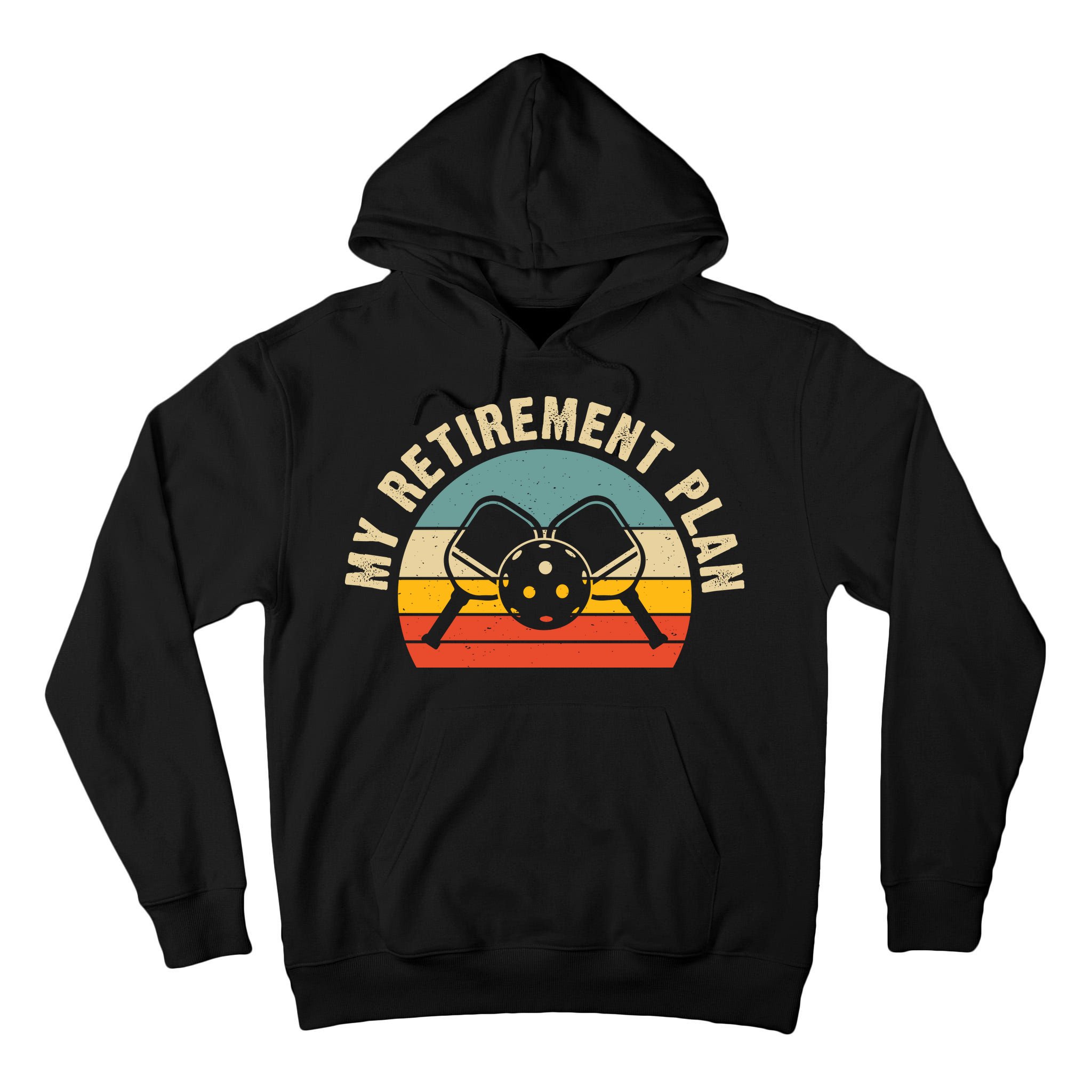 Vintage My Retirement Plan Pickleball Paddles For Team Sport Tall Hoodie