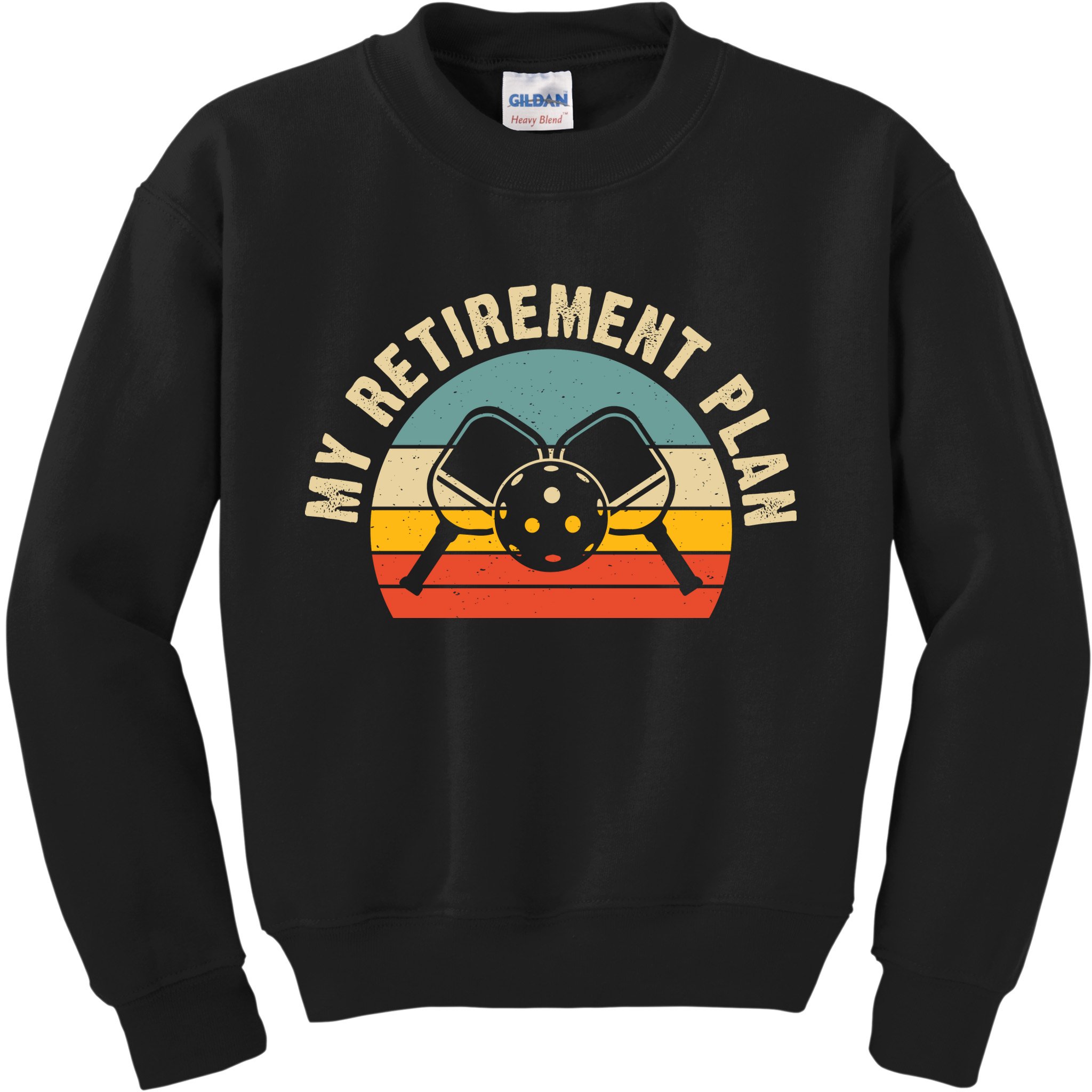 Vintage My Retirement Plan Pickleball Paddles For Team Sport Kids Sweatshirt